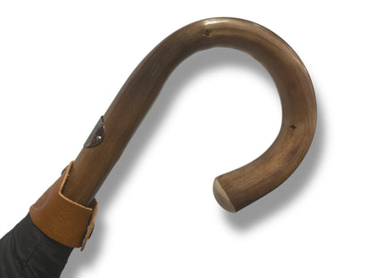 IL Gigante della Pioggia BIG manico in Castagno 10 stecche fibra di carbonio Lavorazione artigianale Ombrelli Domizio dal 1989 Made in Italy