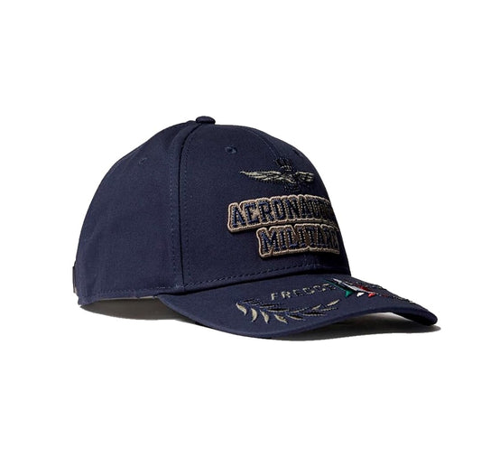 Aeronautica Militare Cappellino Ricamato in Rilievo (IT, Testo, Taglia Unica, Nero) - Pelletteria Domizio