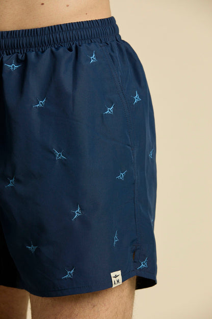 Aeronautica Militare Costume con ricamo velivolo all over - Pelletteria Domizio