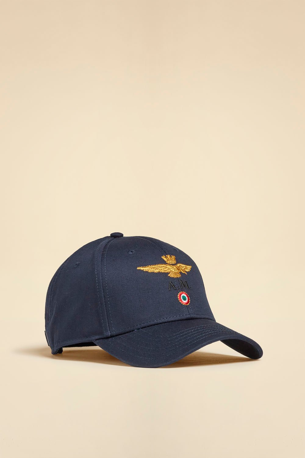 Aeronautica Militare Iconico cappellino in cotone con logo Nero - Pelletteria Domizio