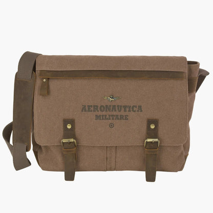 Aeronautica Militare Messenger porta PC linea Canvas Marrone - Pelletteria Domizio