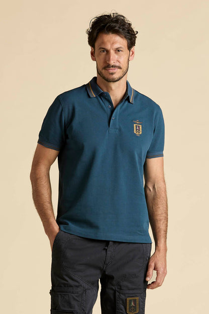 Aeronautica Militare Polo Frecce Tricolori slim fit Blu Avion - Pelletteria Domizio
