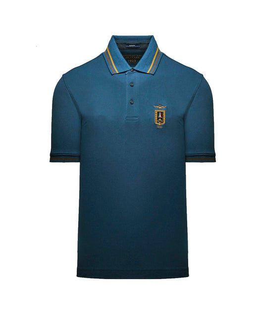 Aeronautica Militare Polo Frecce Tricolori slim fit Blu Avion - Pelletteria Domizio
