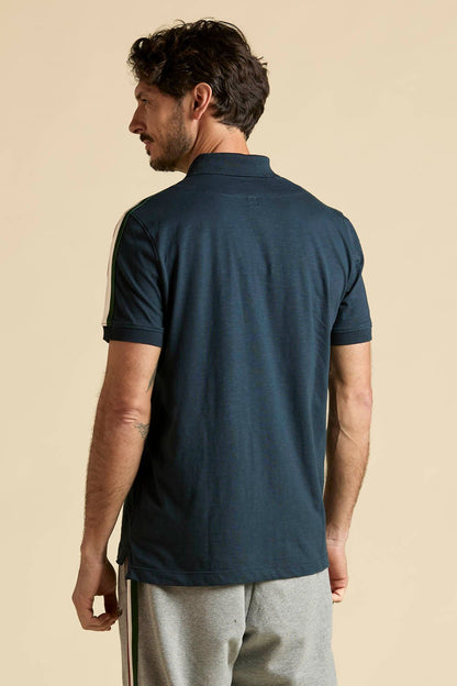 Aeronautica Militare Polo in cotone fiammato con tricolore - Pelletteria Domizio