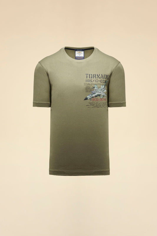 Aeronautica Militare t-Shirt TS2537 con Stampa Tornado - Pelletteria Domizio