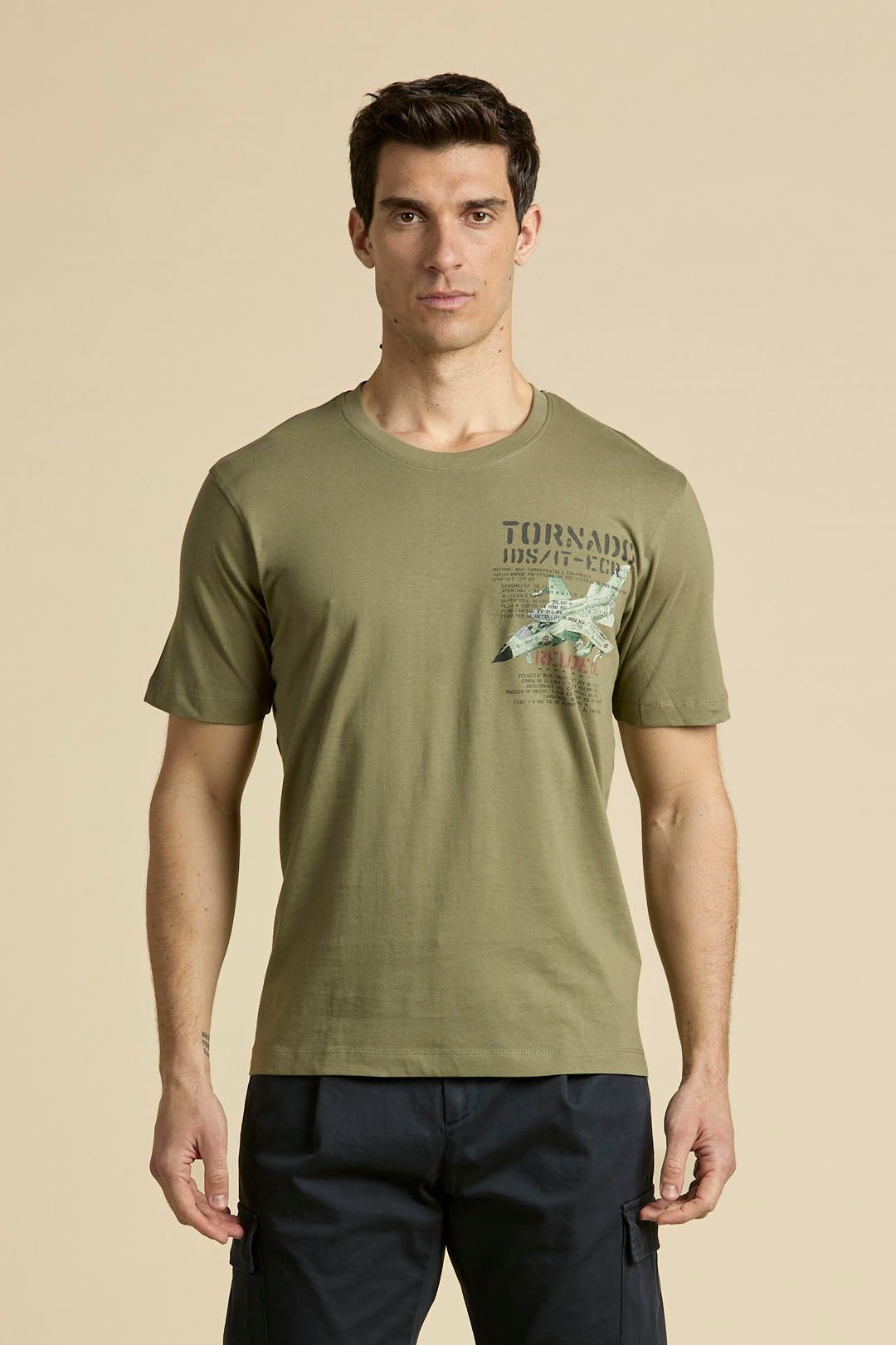 Aeronautica Militare t-Shirt TS2537 con Stampa Tornado - Pelletteria Domizio