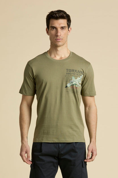 Aeronautica Militare t-Shirt TS2537 con Stampa Tornado - Pelletteria Domizio