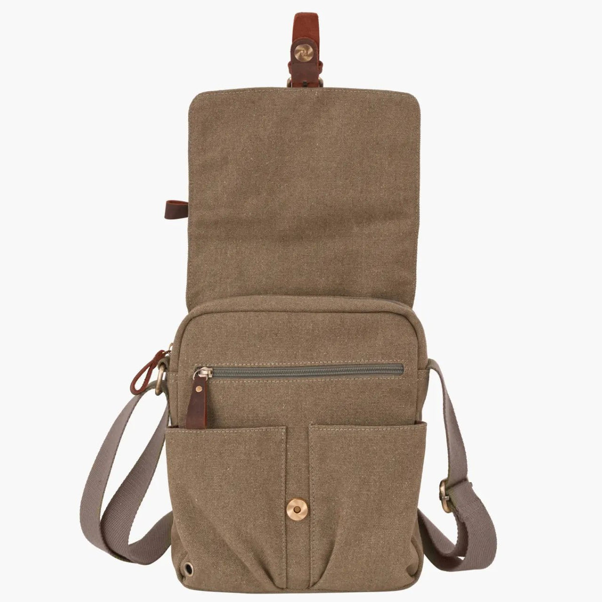 Aeronautica Militare Tracolla linea Canvas Marrone - Pelletteria Domizio