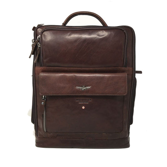 Aeronautica Militare Zaino Porta Computer 14.1 Vintage AM305-Testa Moro MARRONE PZ - Pelletteria Domizio