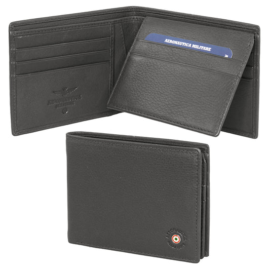 Plate leather credit card wallet with divider AM 133 