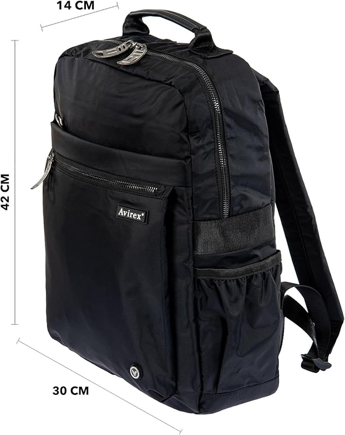 Avirex, Bomber zaino da uomo porta PC 16.6 in nylon Nero - Pelletteria Domizio