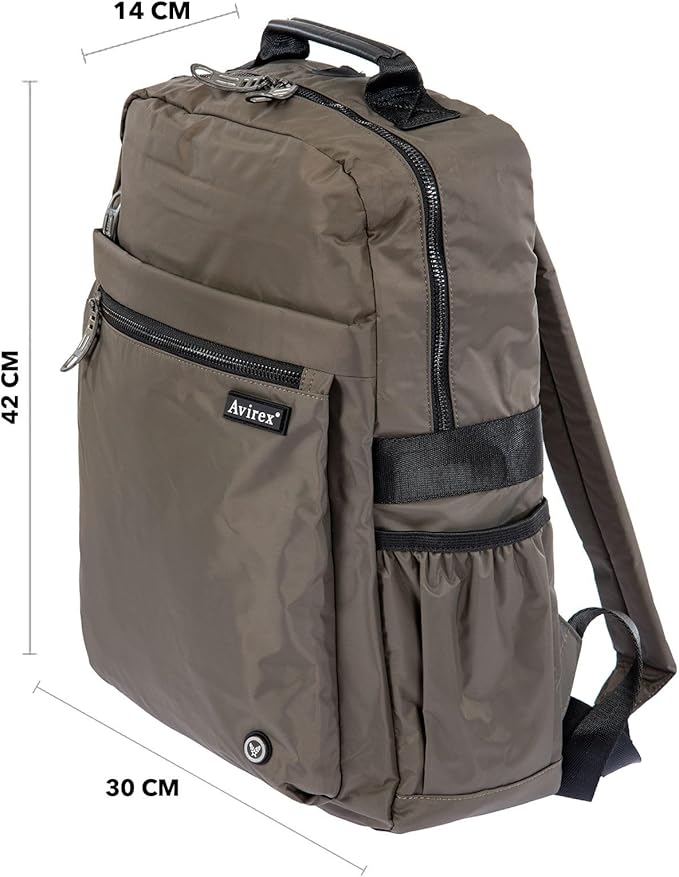 Avirex, Bomber zaino da uomo porta PC 16.6 in nylon Verde - Pelletteria Domizio