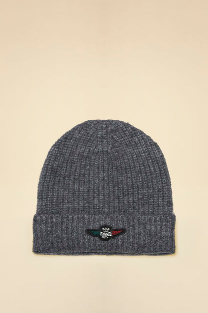 Berretto con patch aquila tricolore - Pelletteria Domizio