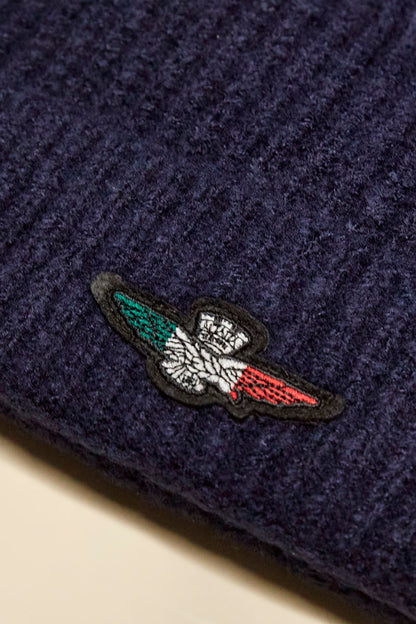 Berretto con patch aquila tricolore - Pelletteria Domizio