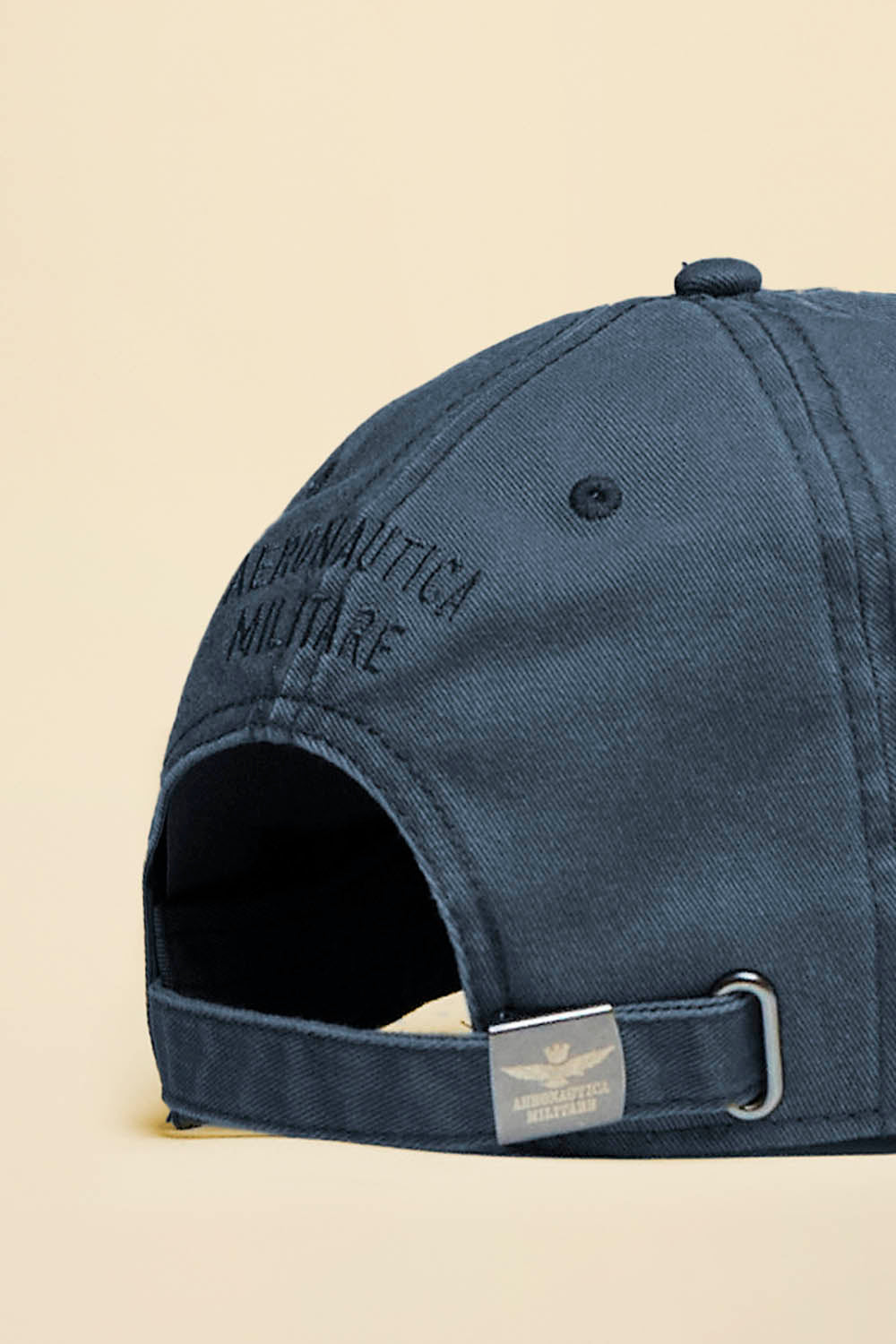 Cappellino con aquila turrita metallica BLU ARDESIA - Pelletteria Domizio