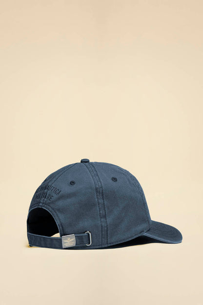 Cappellino con aquila turrita metallica BLU ARDESIA - Pelletteria Domizio