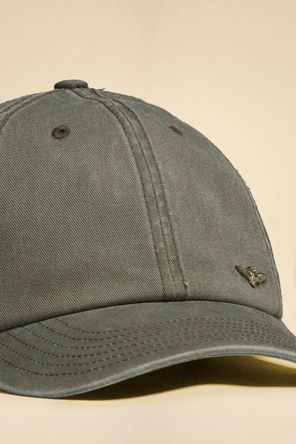 Cappellino con aquila turrita metallica VERDE LAVATO - Pelletteria Domizio