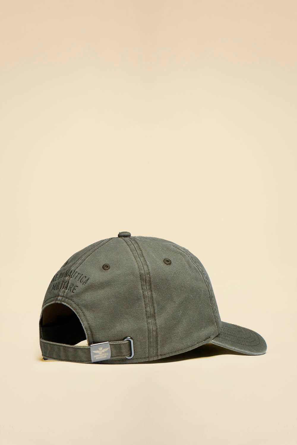 Cappellino con aquila turrita metallica VERDE LAVATO - Pelletteria Domizio