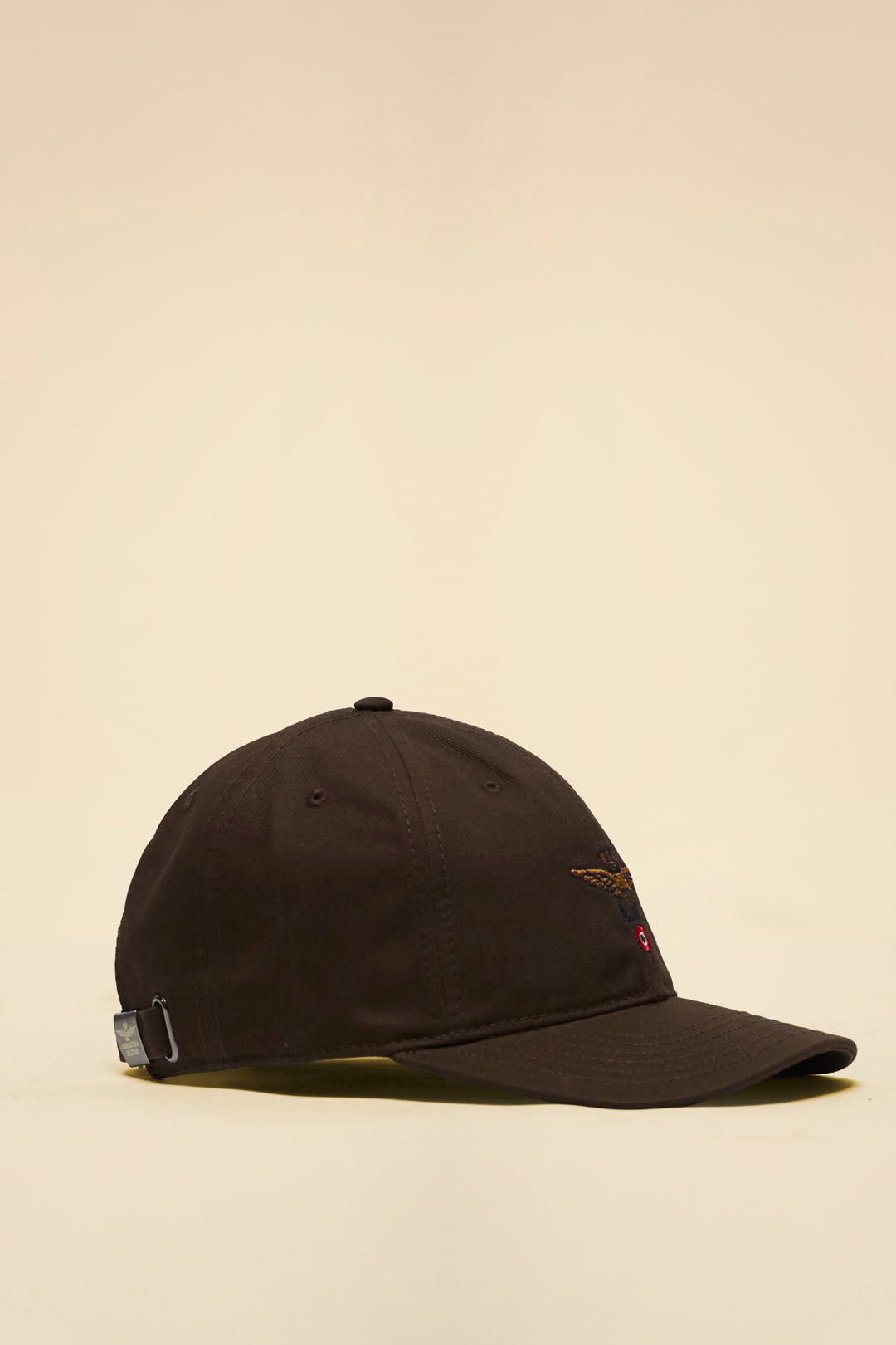 Cappellino con ricamo aquila turrita CASTAGNA - Pelletteria Domizio
