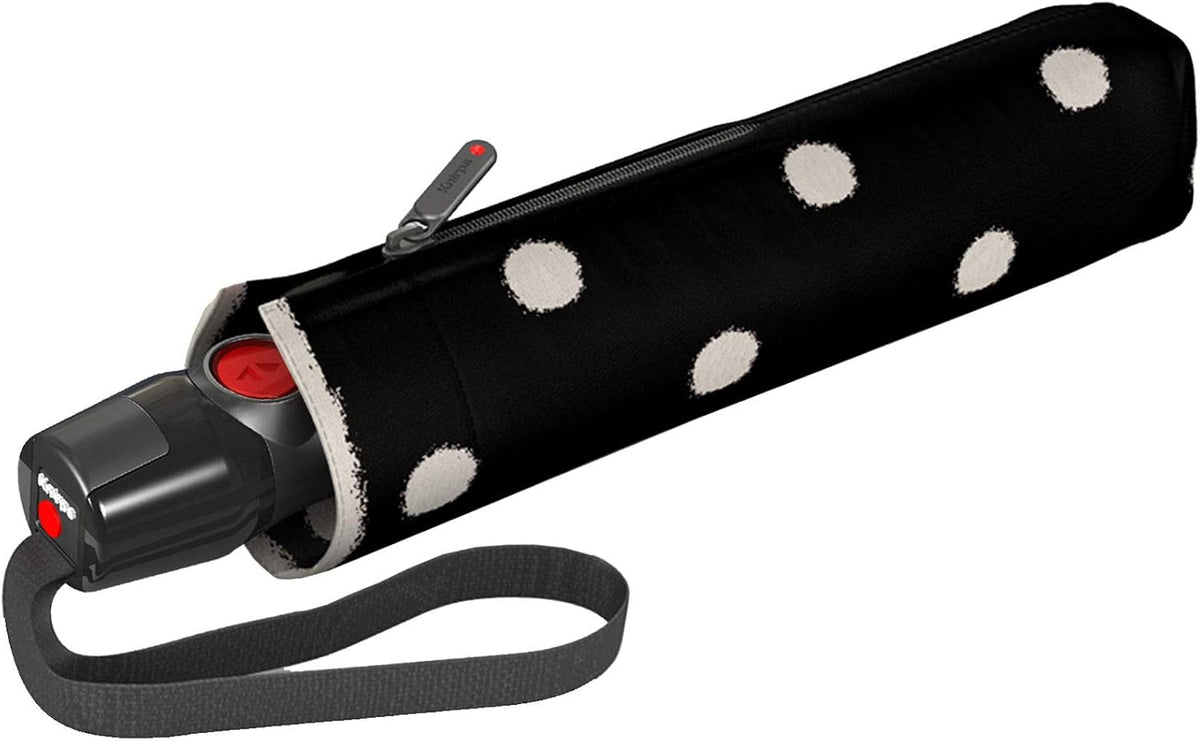 Knirps T.200 Medium Duomatic pois nero - Pelletteria Domizio