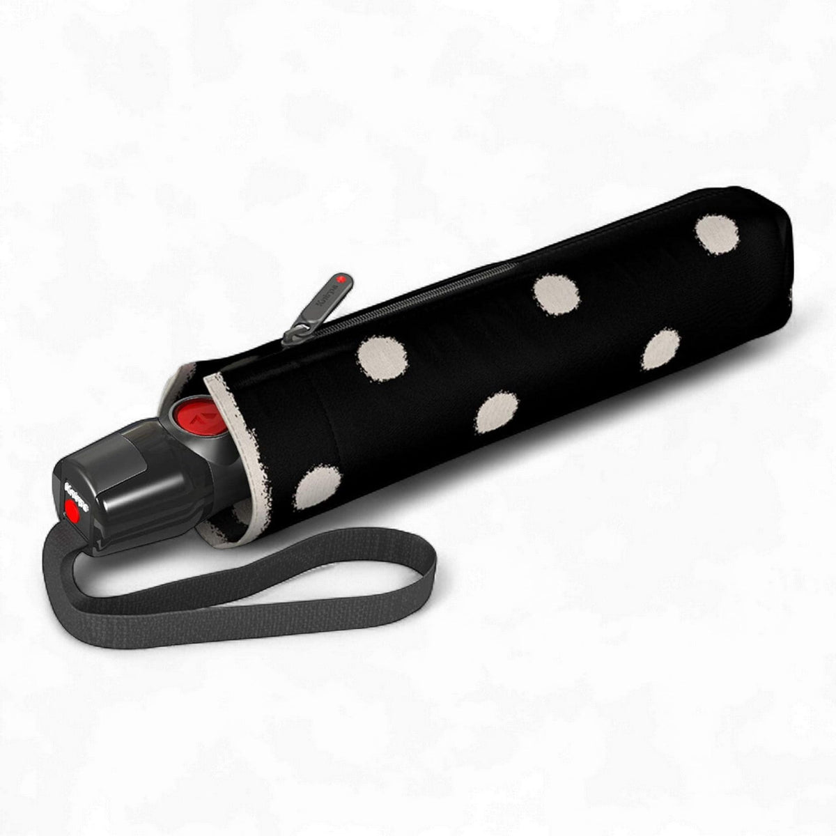 Knirps T.200 Medium Duomatic pois nero - Pelletteria Domizio