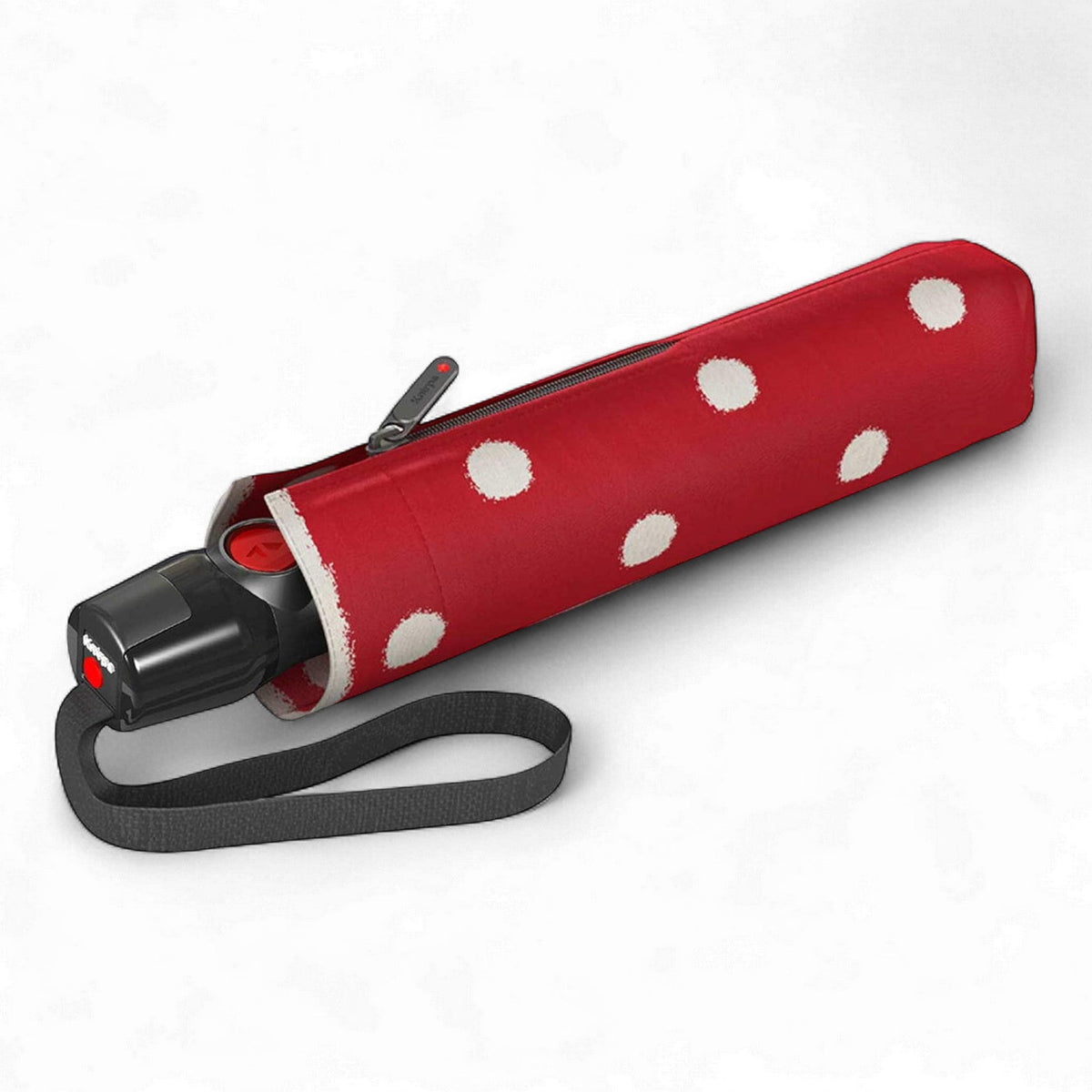 Knirps T.200 Medium Duomatic pois rosso - Pelletteria Domizio