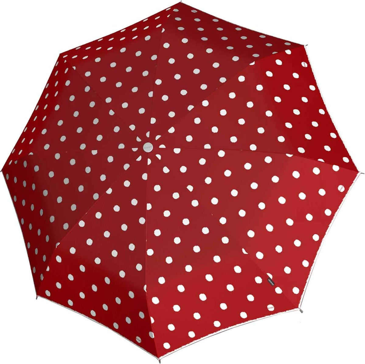 Knirps T.200 Medium Duomatic pois rosso - Pelletteria Domizio