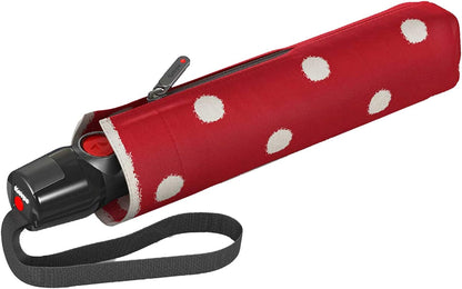 Knirps T.200 Medium Duomatic pois rosso - Pelletteria Domizio