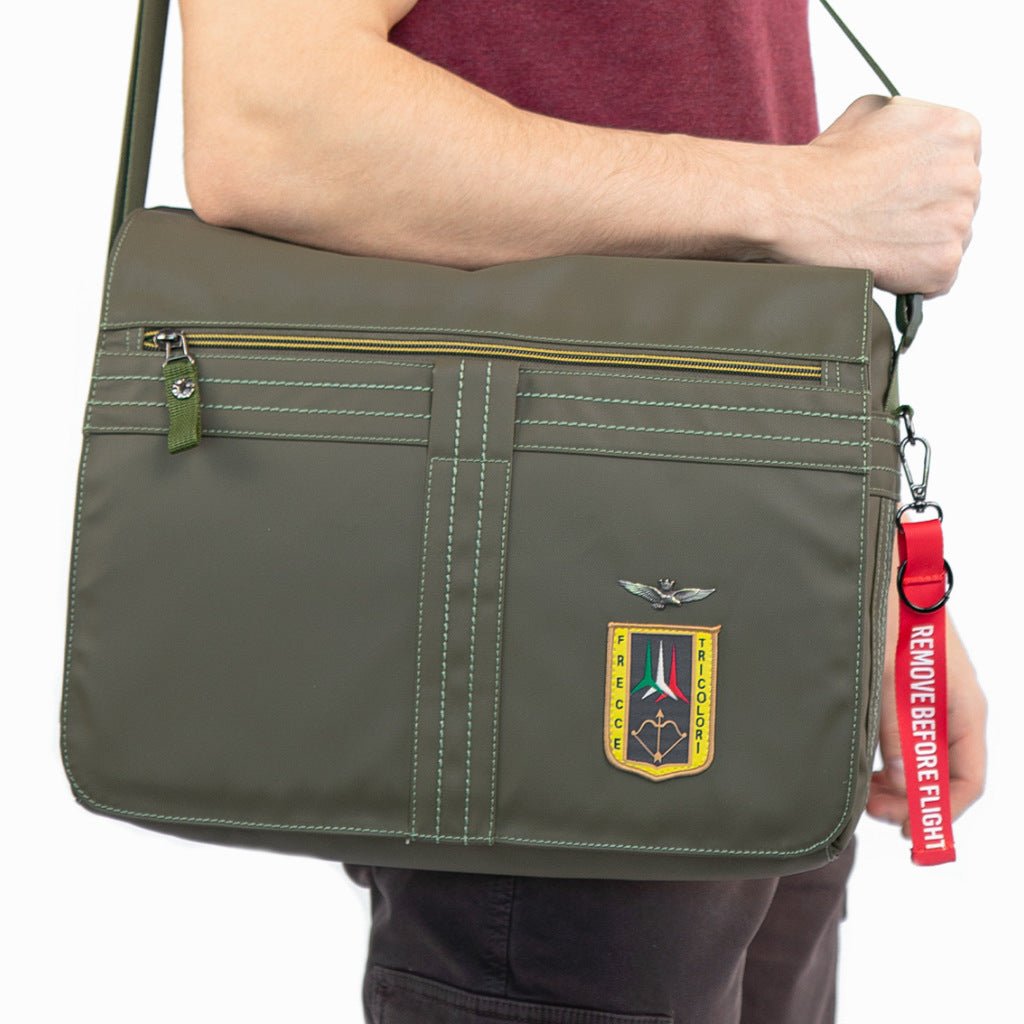Messenger porta PC in tessuto tecnico AM 347 - Pelletteria Domizio