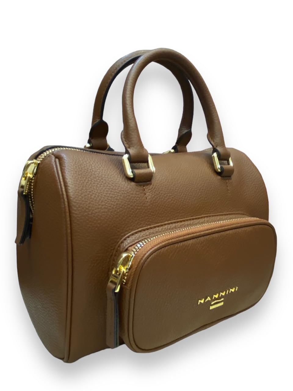 Nannini Firenze bauletto piccolo con tracolla 26x 18x15 cm 100% pelle Art. 18059 (Cuoio) - Pelletteria Domizio