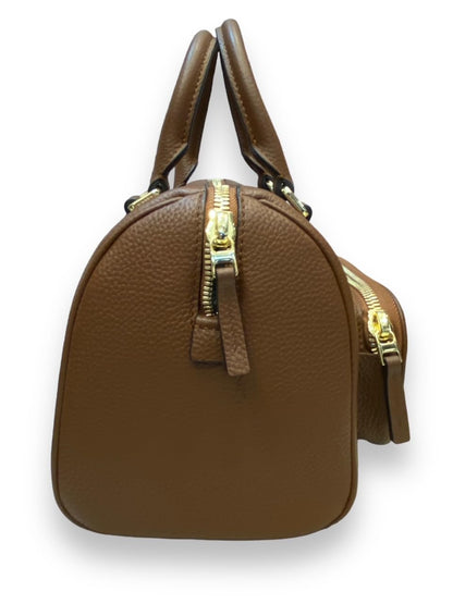 Nannini Firenze bauletto piccolo con tracolla 26x 18x15 cm 100% pelle Art. 18059 (Cuoio) - Pelletteria Domizio