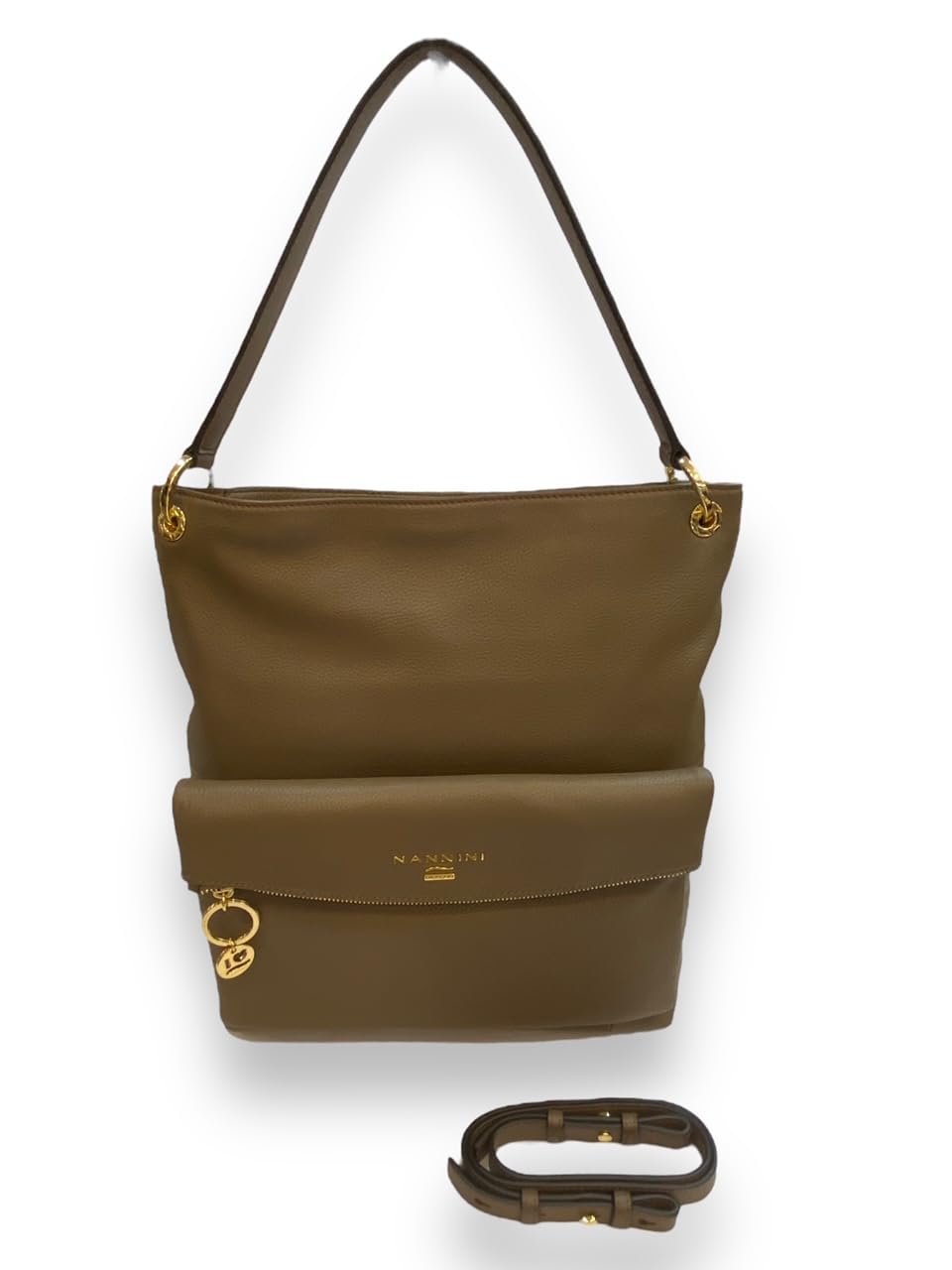 Nannini Firenze borsa a spalla e tracolla Linea Jamie Art. 16463 100% Pelle (Taupe) - Pelletteria Domizio