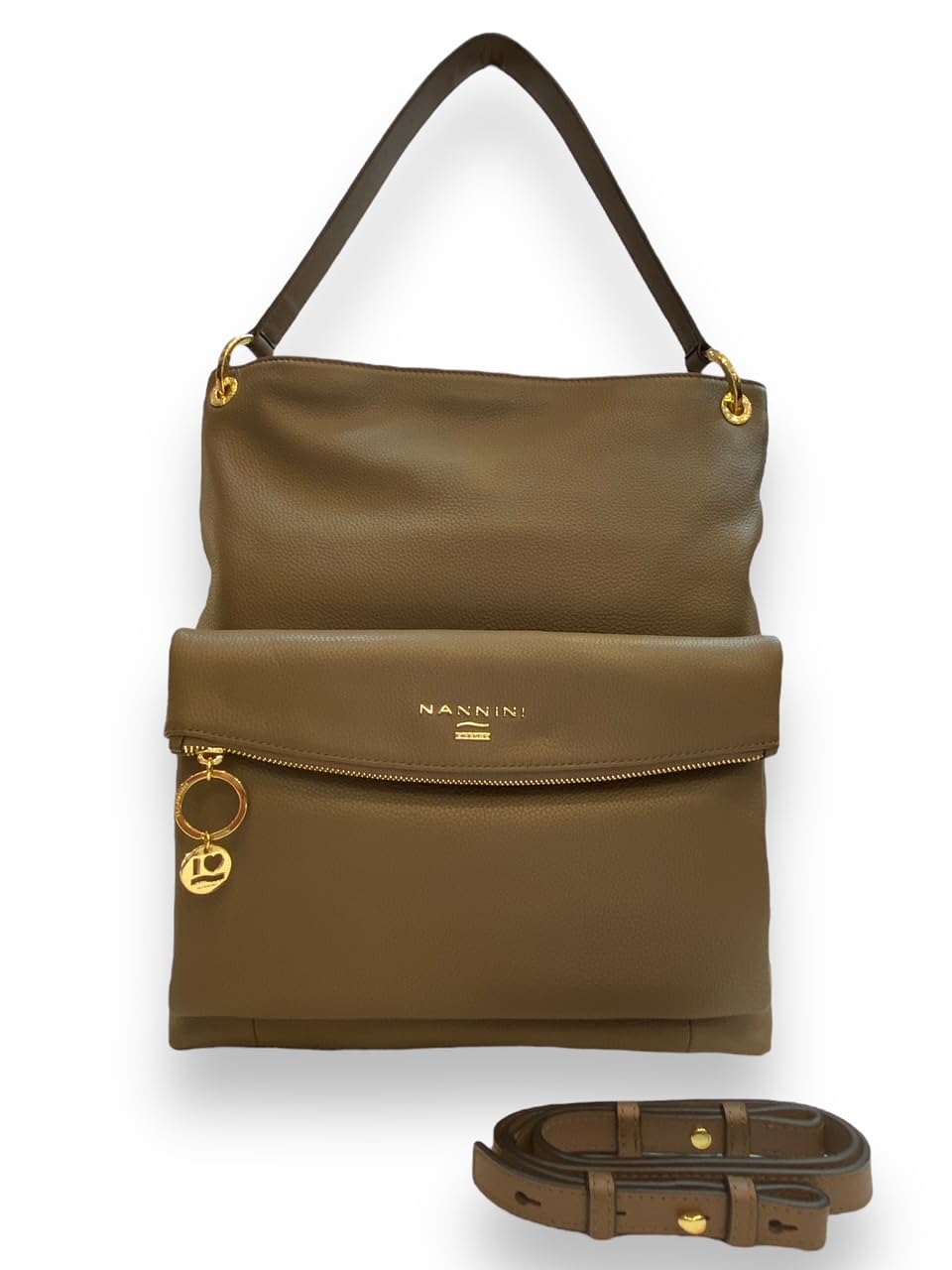 Nannini Firenze borsa a spalla e tracolla Linea Jamie Art. 16463 100% Pelle (Taupe) - Pelletteria Domizio