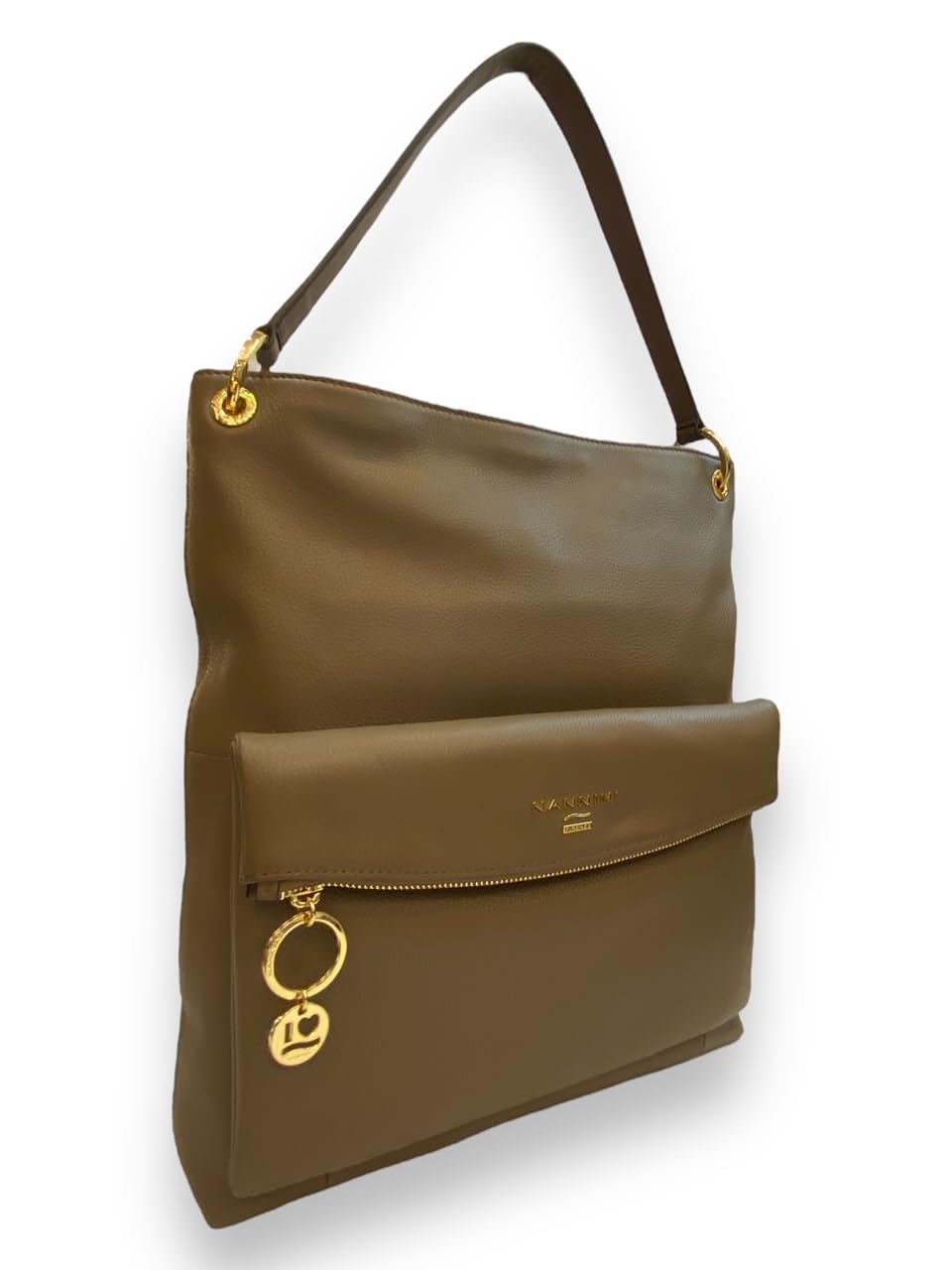 Nannini Firenze borsa a spalla e tracolla Linea Jamie Art. 16463 100% Pelle (Taupe) - Pelletteria Domizio