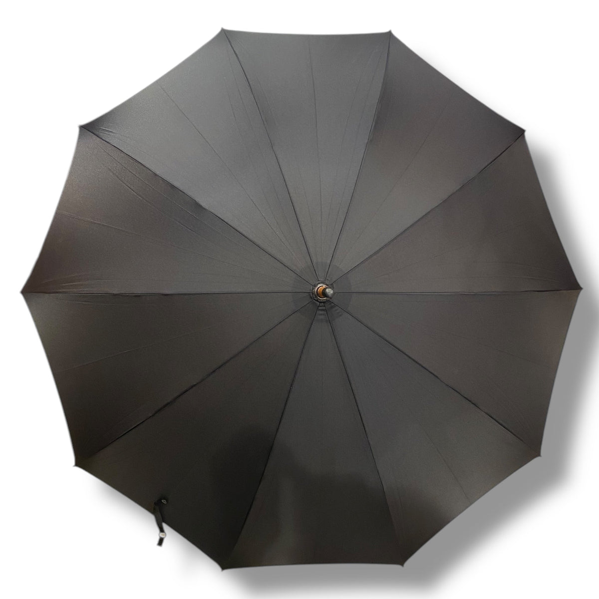 Ombrello Artigianale, manico in legno di Frassino - colore Nero - Pelletteria Domizio