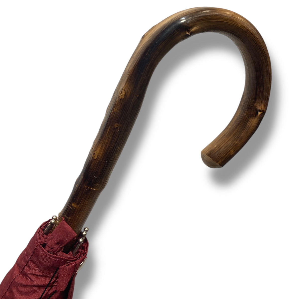Ombrello Bastone intero in legno di Congo 10 Stecche - Lavorazione artigiamnale Ombrelli Domizio dal 1989 Made in Italy - Pelletteria Domizio