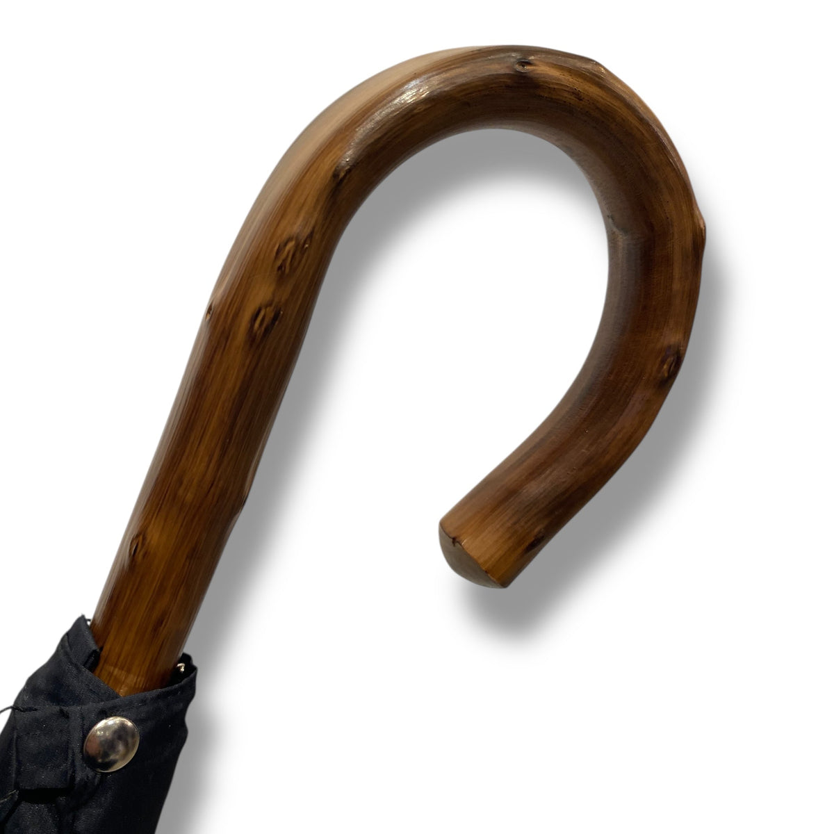 Ombrello Bastone intero in legno di Congo 10 Stecche - Lavorazione artigiamnale Ombrelli Domizio dal 1989 Made in Italy - Pelletteria Domizio