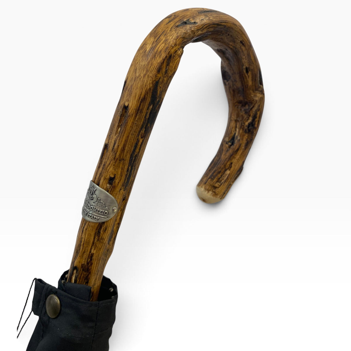 Ombrello Bastone intero in legno di Ginestra - Lavorazione artigiamnale Ombrelli Domizio dal 1989 Made in Italy - Pelletteria Domizio