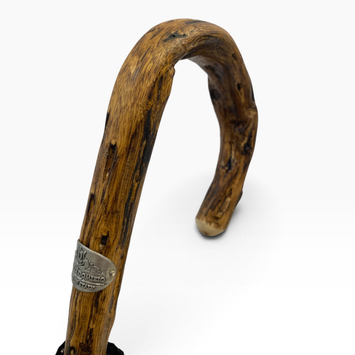 Ombrello Bastone intero in legno di Ginestra - Lavorazione artigiamnale Ombrelli Domizio dal 1989 Made in Italy - Pelletteria Domizio