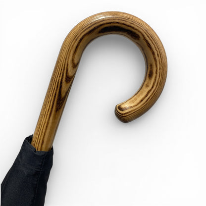 Ombrello Bastone intero in legno di Hickory 10 Stecche - Lavorazione artigiamnale Ombrelli Domizio dal 1989 Made in Italy - Pelletteria Domizio