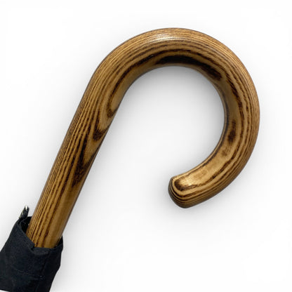 Ombrello Bastone intero in legno di Hickory 10 Stecche - Lavorazione artigiamnale Ombrelli Domizio dal 1989 Made in Italy - Pelletteria Domizio