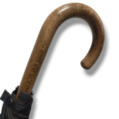 Ombrello Bastone intero in legno di Melo 10 Stecche - Lavorazione artigiamnale Ombrelli Domizio dal 1989 - Pelletteria Domizio
