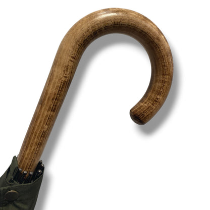 Ombrello Bastone intero in legno di Melo 10 Stecche - Lavorazione artigiamnale Ombrelli Domizio dal 1989 - Pelletteria Domizio