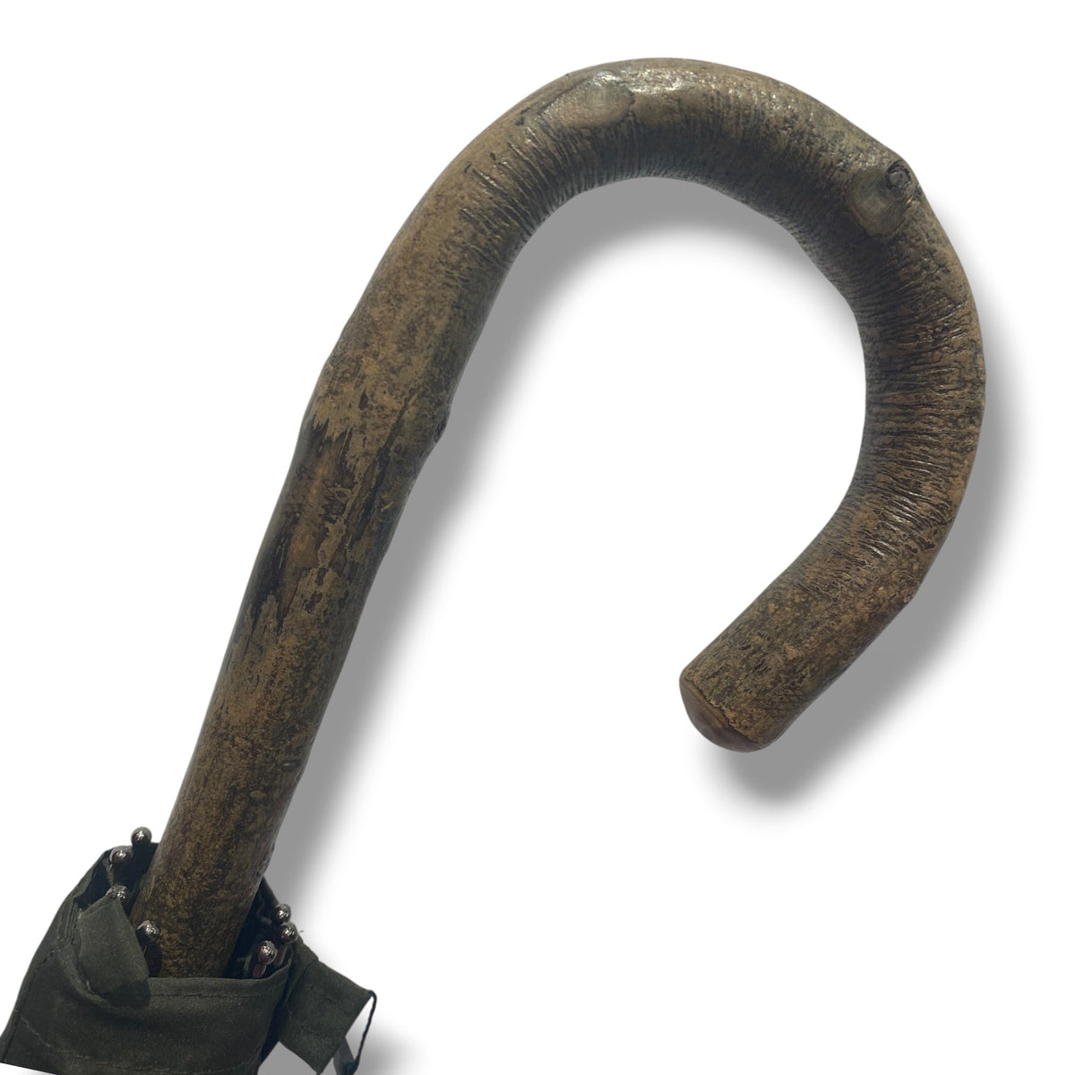 Ombrello Bastone intero in legno di Ulivo 10 Stecche - Lavorazione artigiamnale Ombrelli Domizio dal 1989 - Pelletteria Domizio
