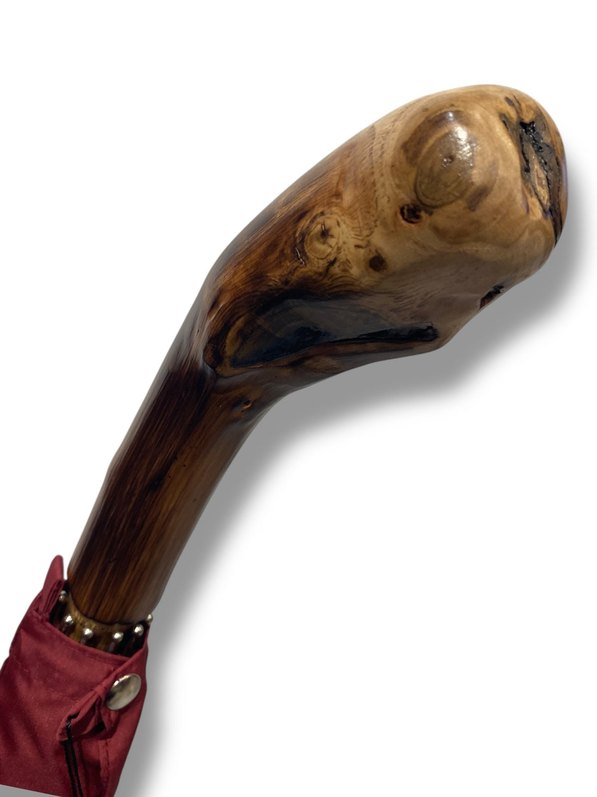 Ombrello Bastone intero Radice di Castagno 10 Stecche - Pelletteria Domizio