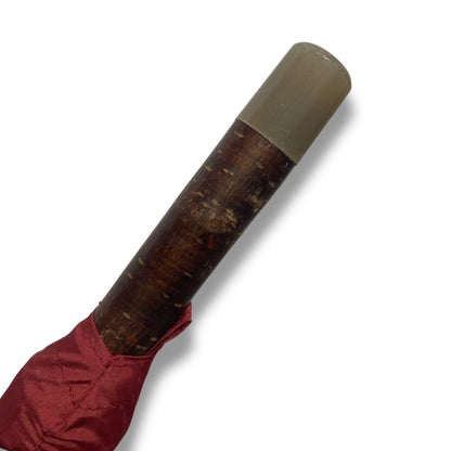 Ombrello Ciliegio intero tessuto Bordeux 10 Stecche lavorazione artigianale Ombrelli Domizio dal 1989 - Pelletteria Domizio