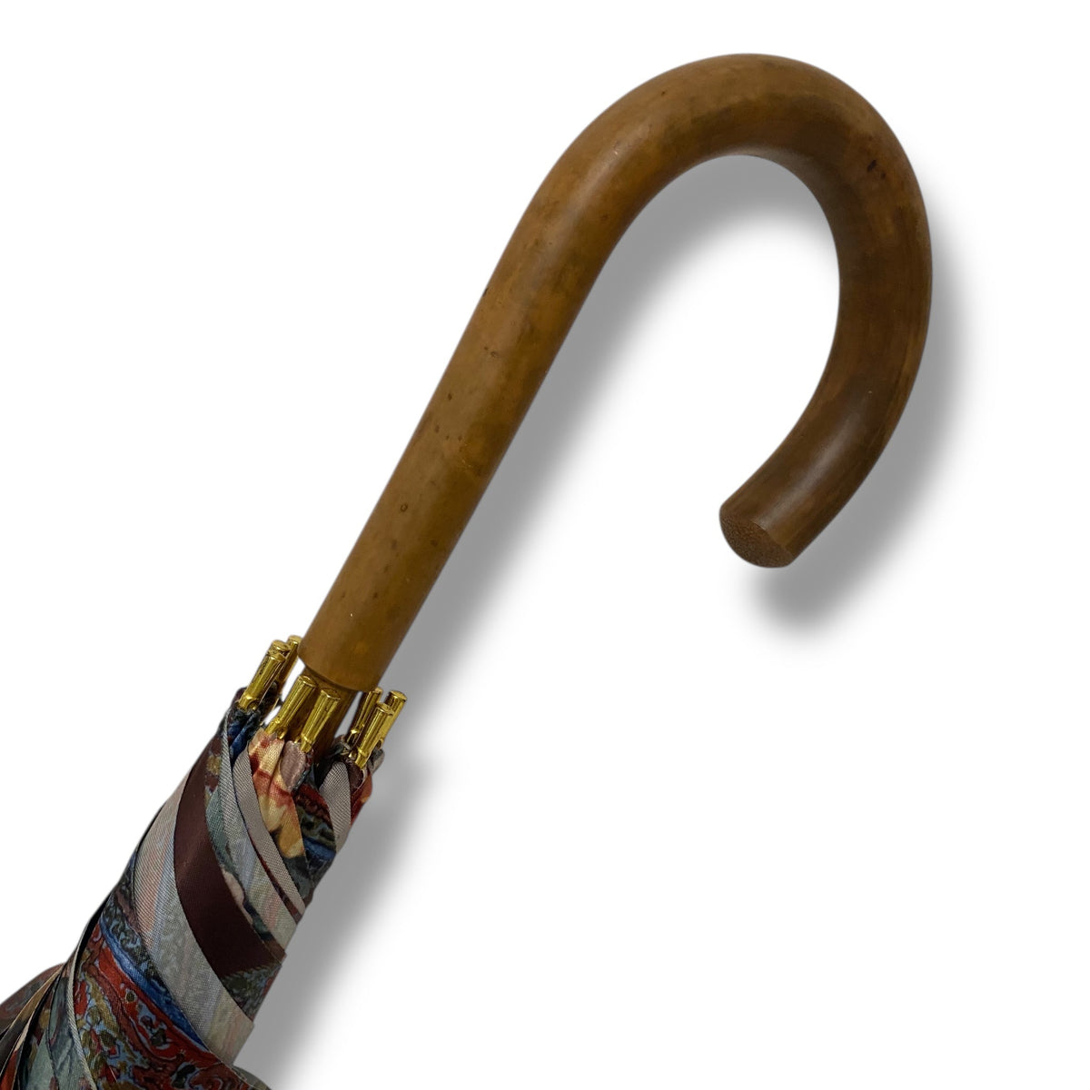 Ombrello classico Donna "stile anni 70" manico in canna di Malacca lavorazione artigianale Ombrelli Domizio dal 1989 Made in Italy F4 - Pelletteria Domizio