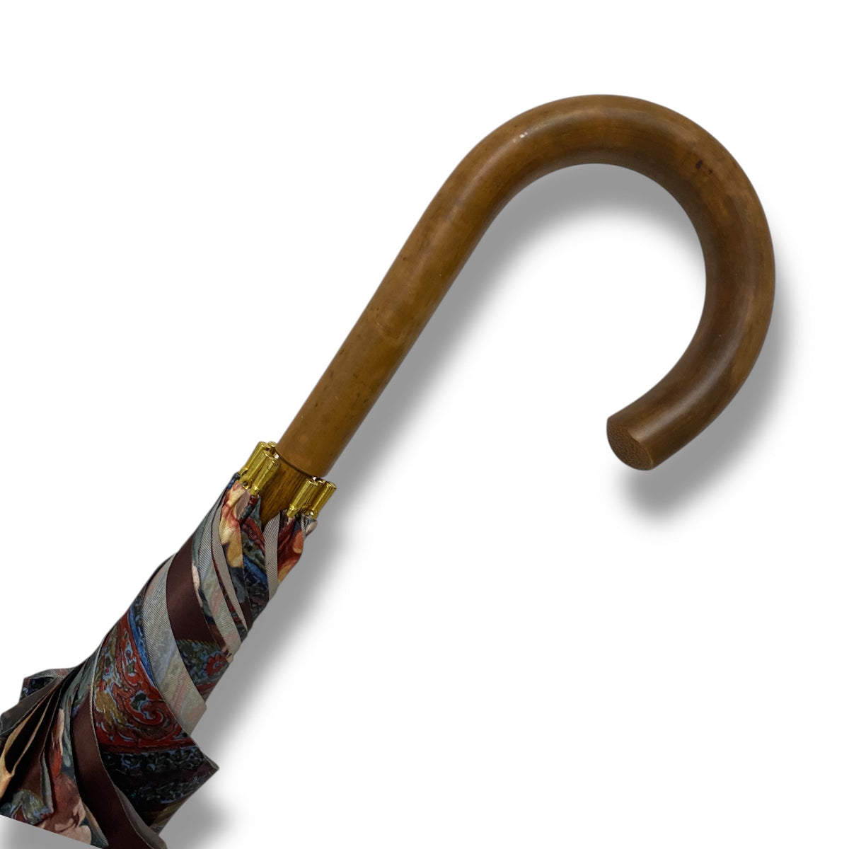 Ombrello classico Donna "stile anni 70" manico in canna di Malacca lavorazione artigianale Ombrelli Domizio dal 1989 Made in Italy F4 - Pelletteria Domizio