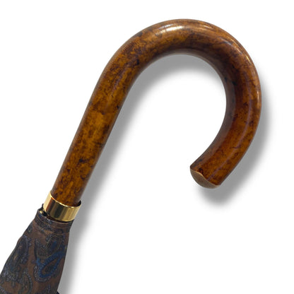 Ombrello classico manico in Canna di Malacca 10 Stecche tessuto Nylon - Pelletteria Domizio