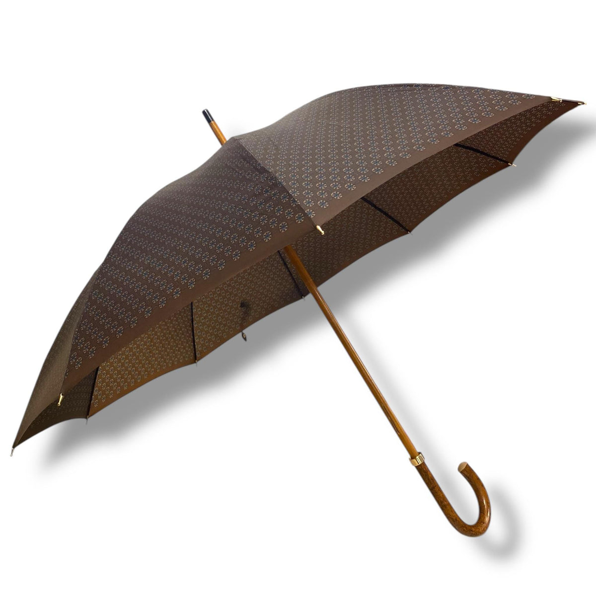 Ombrello classico manico in Canna di Malacca 10 Stecche tessuto Nylon - Pelletteria Domizio